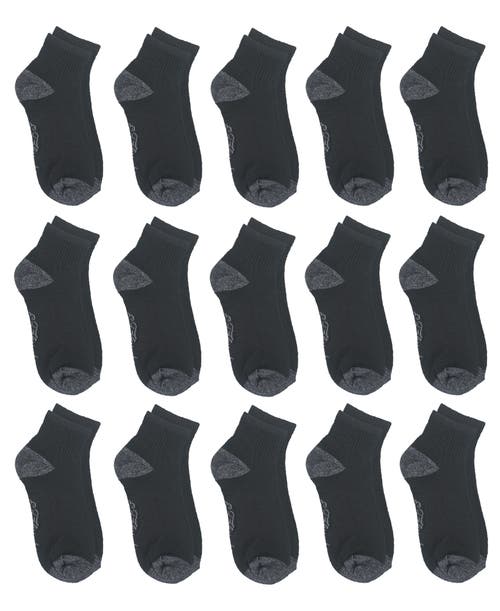 Ed Hardy Basic Flat Quarter Sock 15-pack In Black
