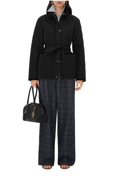 Burberry Quilted Nylon Jacket In Black