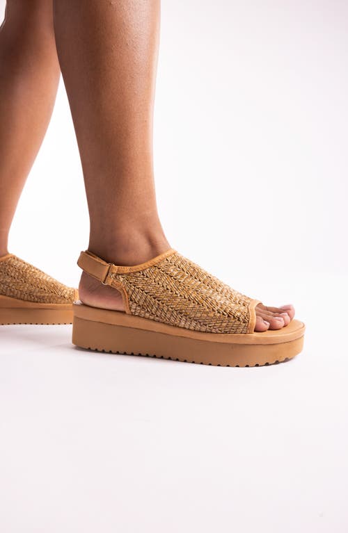 L'amour Des Pieds Ashwin Platform Slingback Sandal In Natural