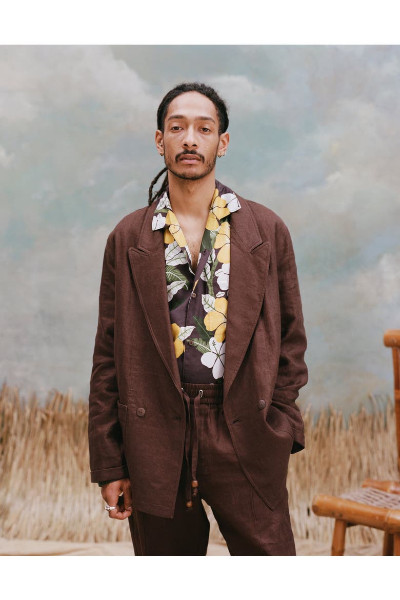 Easy-Going Jacket, Alternate, color, Brown Linen