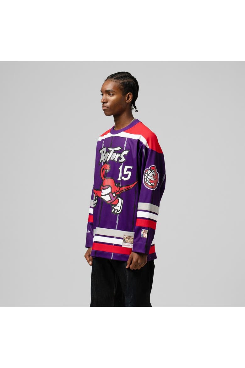 Unisex Mitchell & Ness Vince Carter Purple Toronto Raptors Maxxed Out Fashion Hockey Jersey, Main, color, Purple