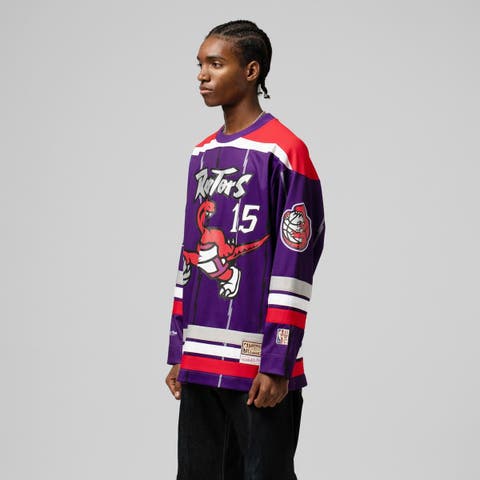 Unisex Mitchell & Ness Vince Carter Purple Toronto Raptors Maxxed Out Fashion Hockey Jersey