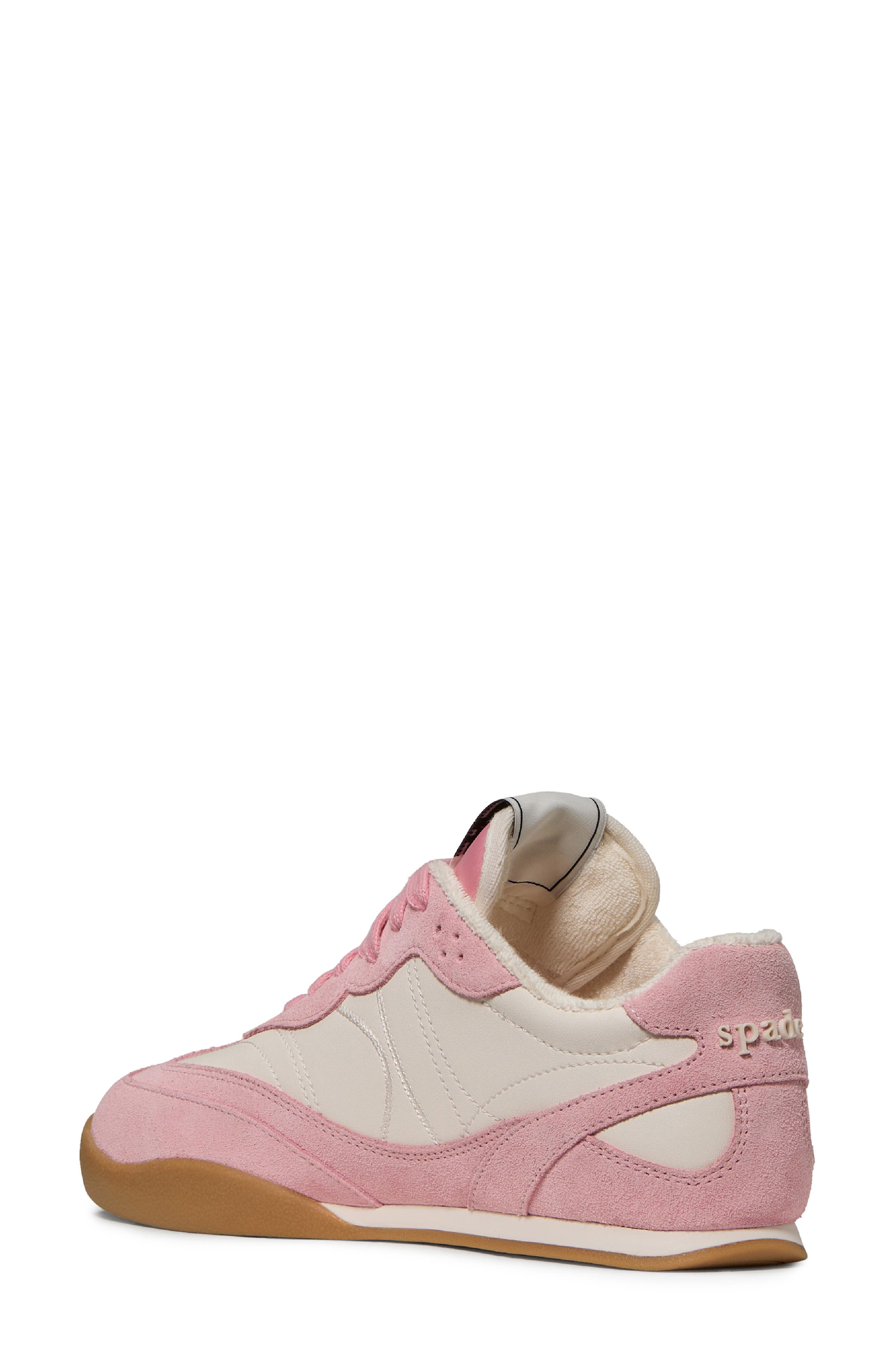 Kate Spade New York drift smooth sneaker, Alternate, color, Cream/ Grapefruit Soda