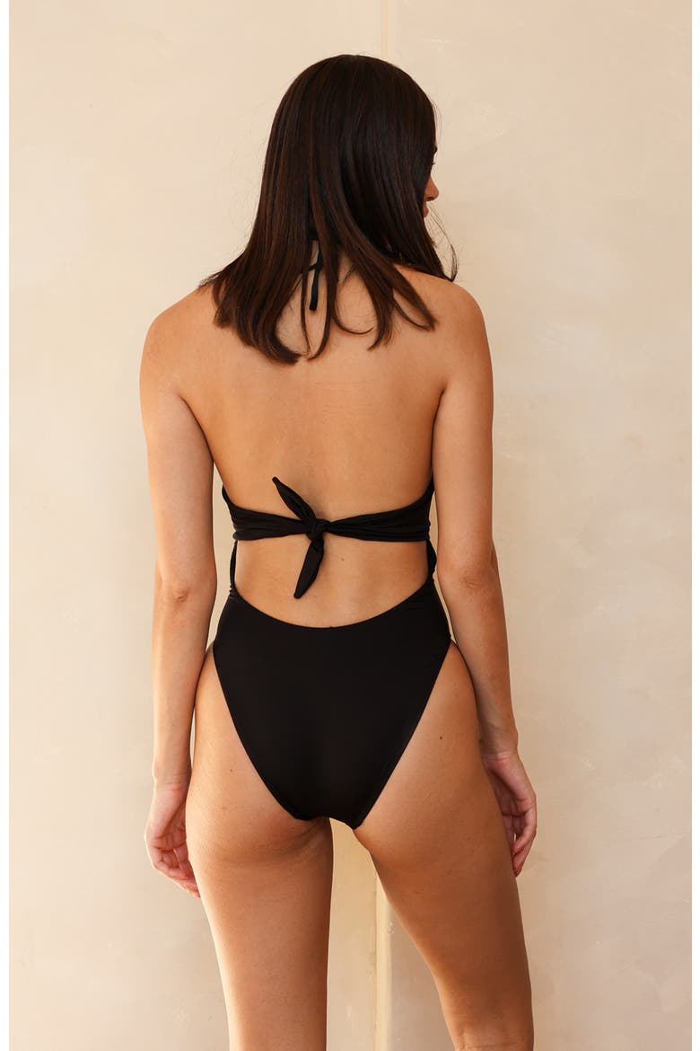 Wave Rider Adjustable Tie One Piece, Alternate, color, Black