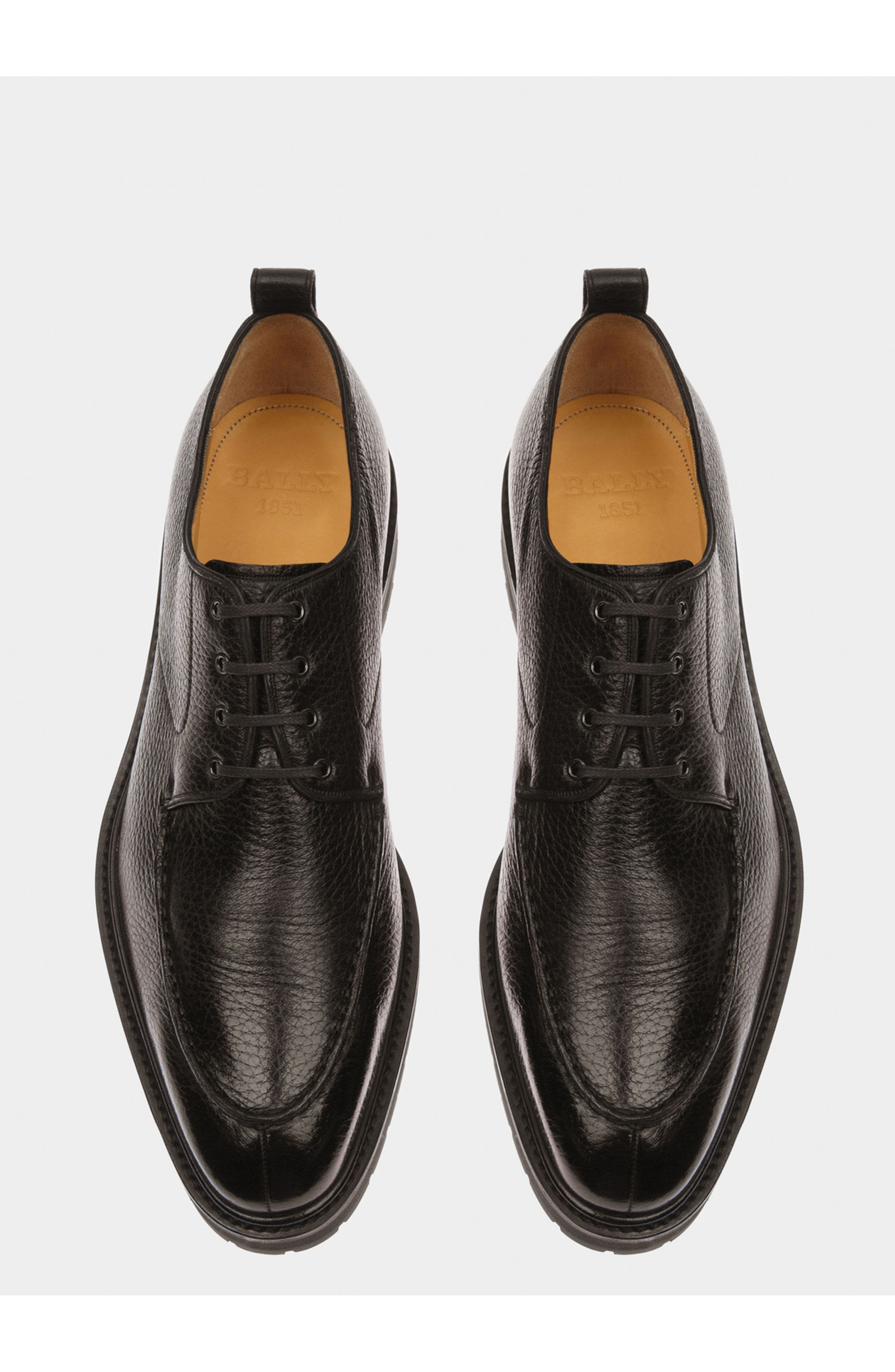 Bally Milivar Leather Derbies, Alternate, color, Black