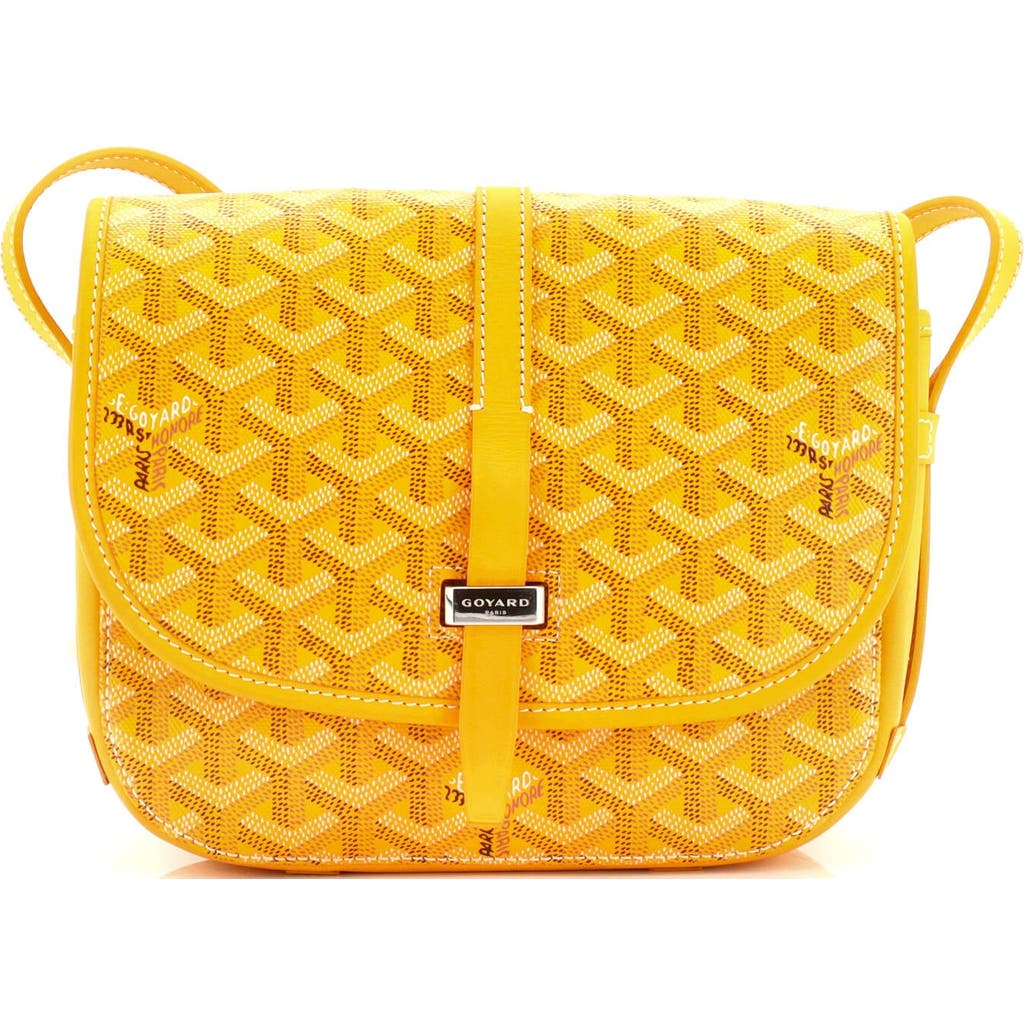 Pre-owned Goyard Goyard Belvedere Ii Messenger Bag Coated Canvas Pm In Yellow
