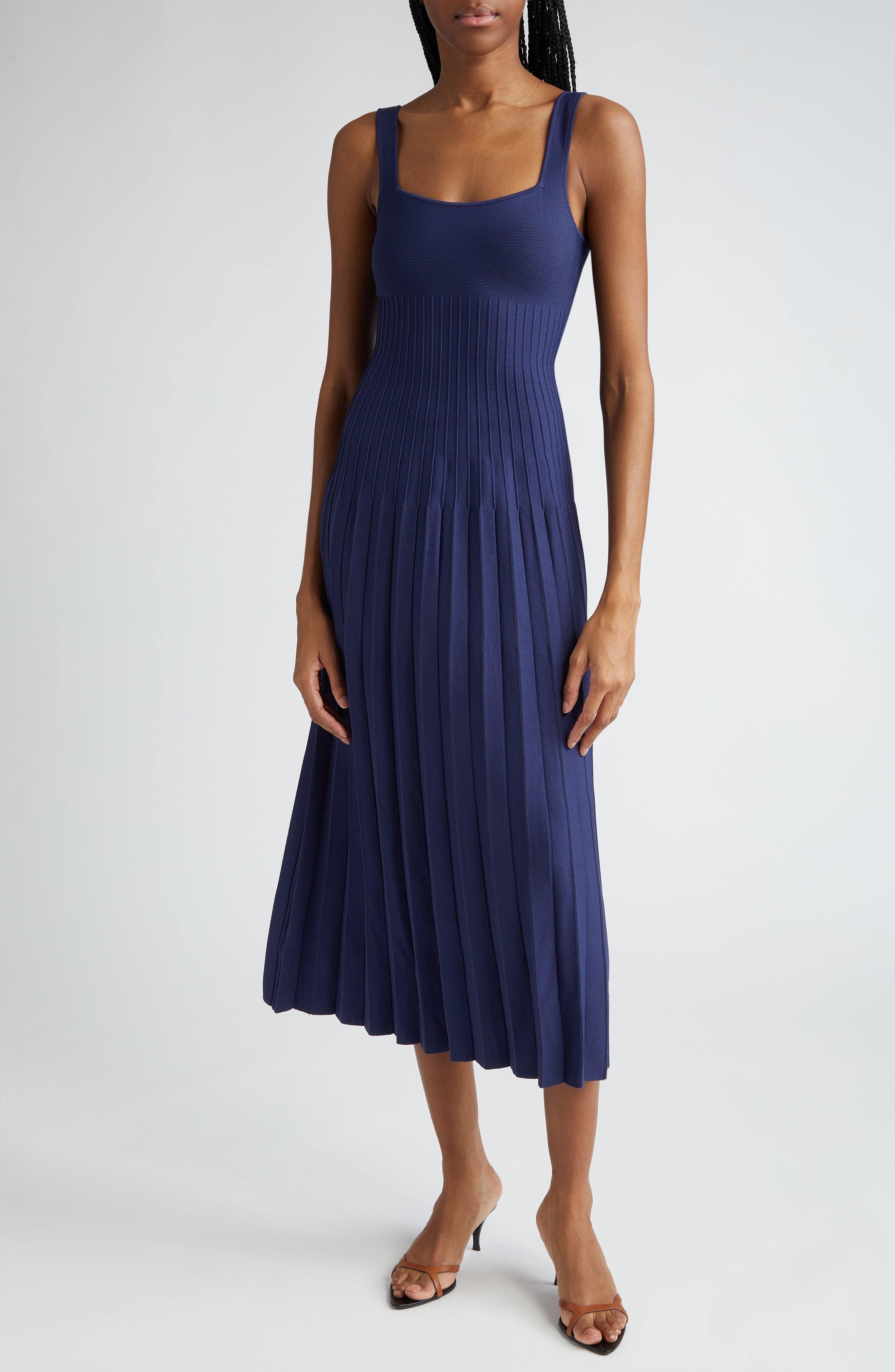 Ellison Pleat Effect Sweater Dress