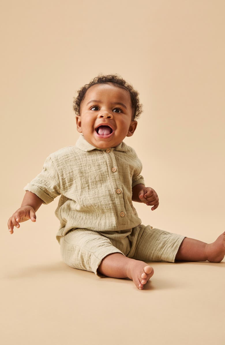 MORI Organic Cotton Gauze Romper, Alternate, color, 