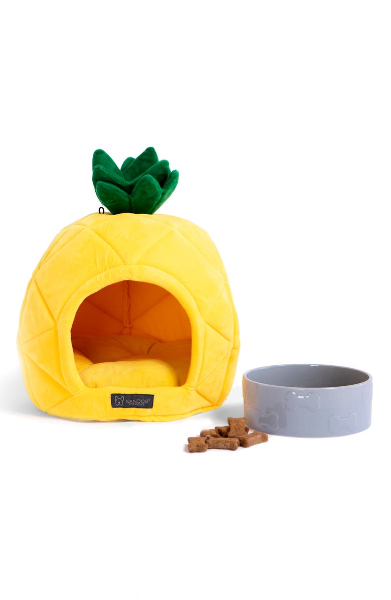 Nandog Pet Gear Pineapple Pet Bed, Alternate, color, 