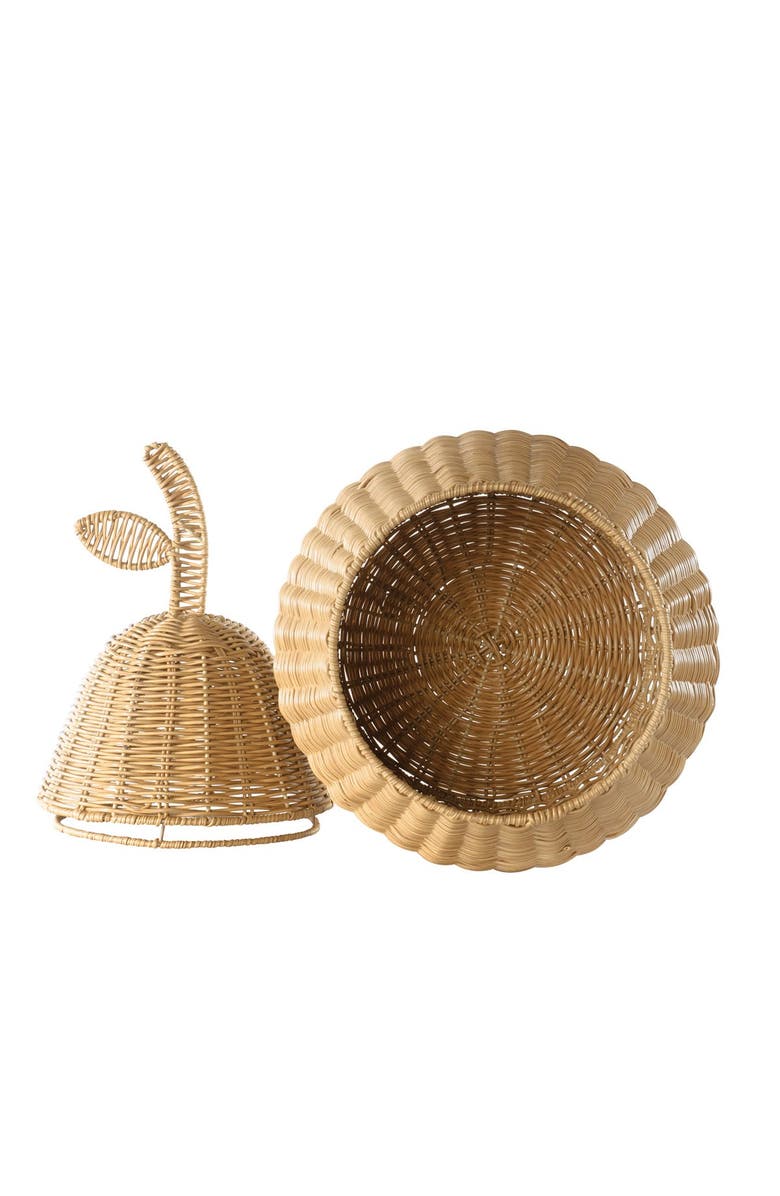 Kaplan Early Learning Company Pear Washable Wicker Floor Basket, Alternate, color, Brown