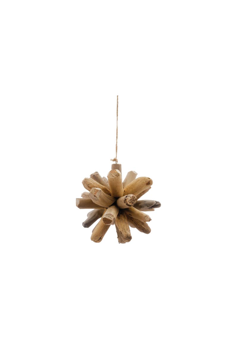 100% Driftwood Nautical Christmas Ornament, Main, color, Beige