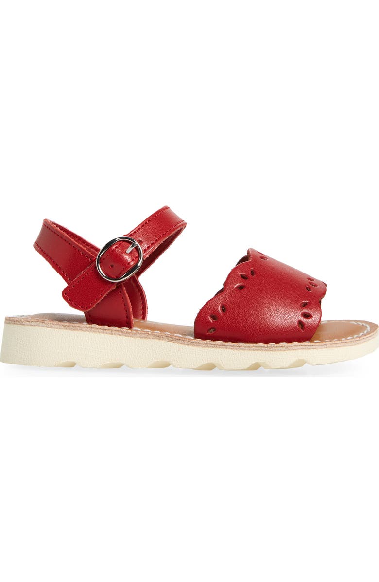 L'AMOUR Kids' Ella Scalloped Ankle Strap Sandal, Alternate, color,