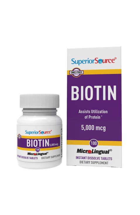Biotin Sublingual Dissolving Tablets 5mg Hair And Nails Supplement
