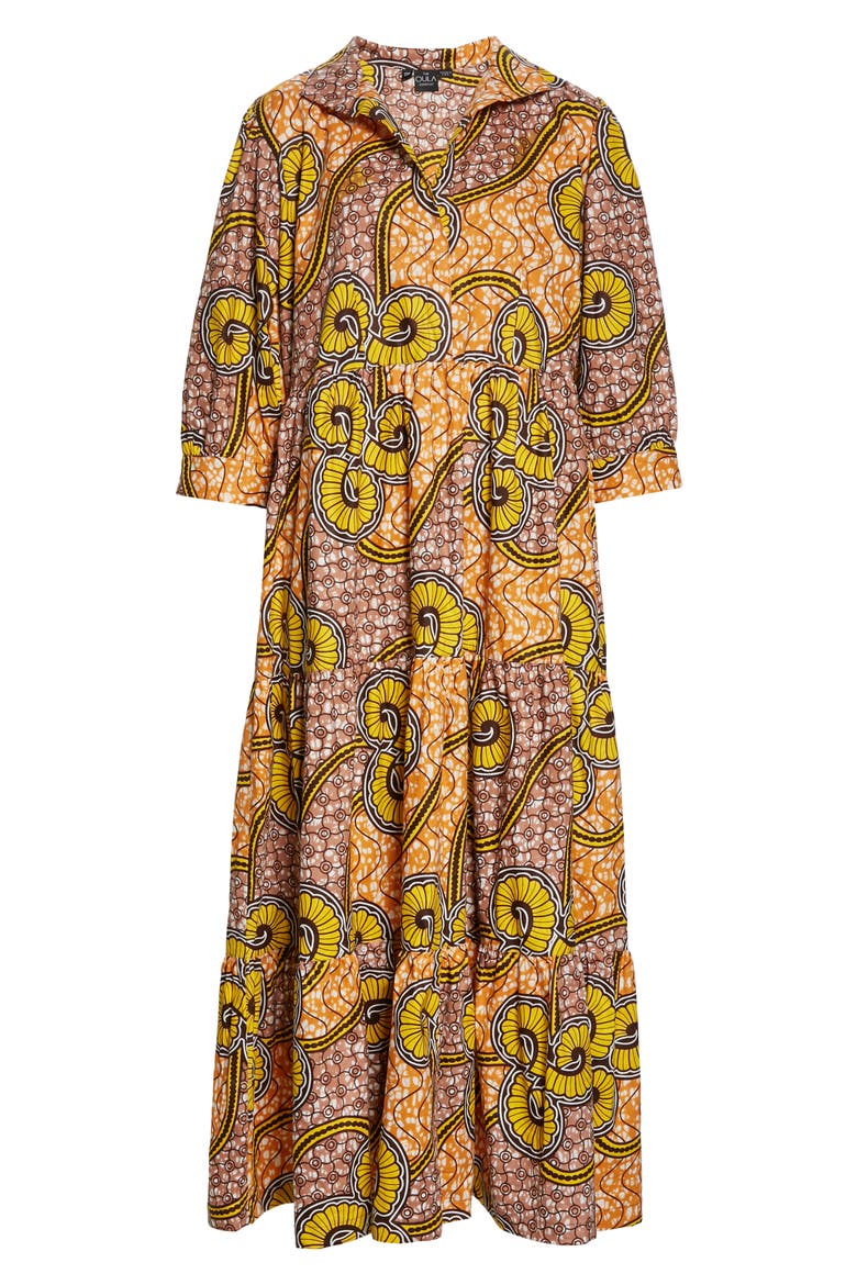 Sophisticate Print Tiered Dress (Limited Edition) (Nordstrom Exclusive), Alternate, color, GOLDEN AND ROSE TAUPE