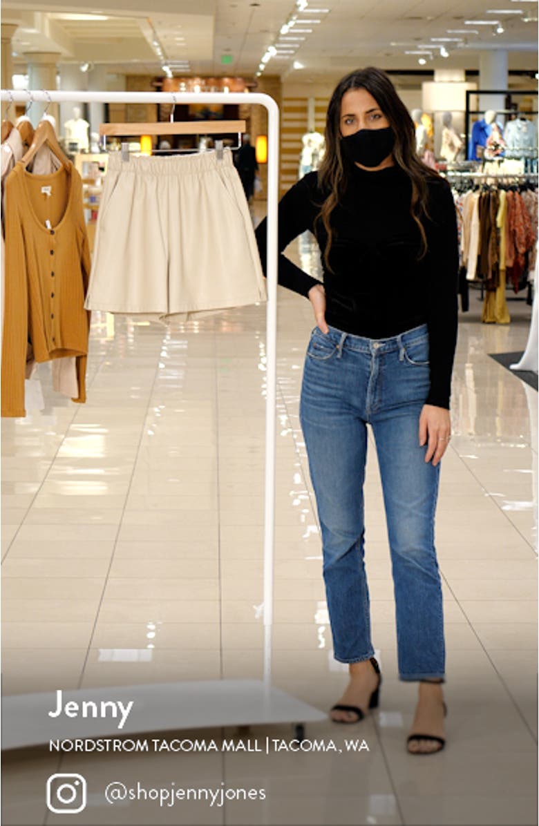 Viola Pull-On Faux Leather Shorts, sales video thumbnail