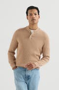 Brunello Cucinelli Cashmere English rib sweater with Henley collar