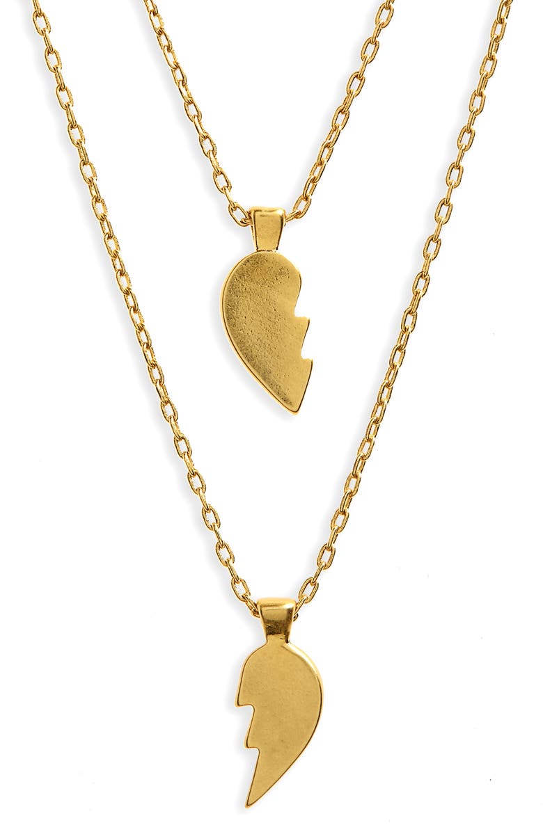 Madewell Heartbreak Friendship Necklace Set, Main, color, 