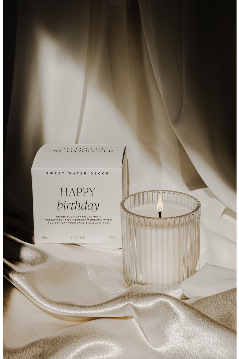 Happy Birthday Boxed Candle, Alternate, color, WHITE