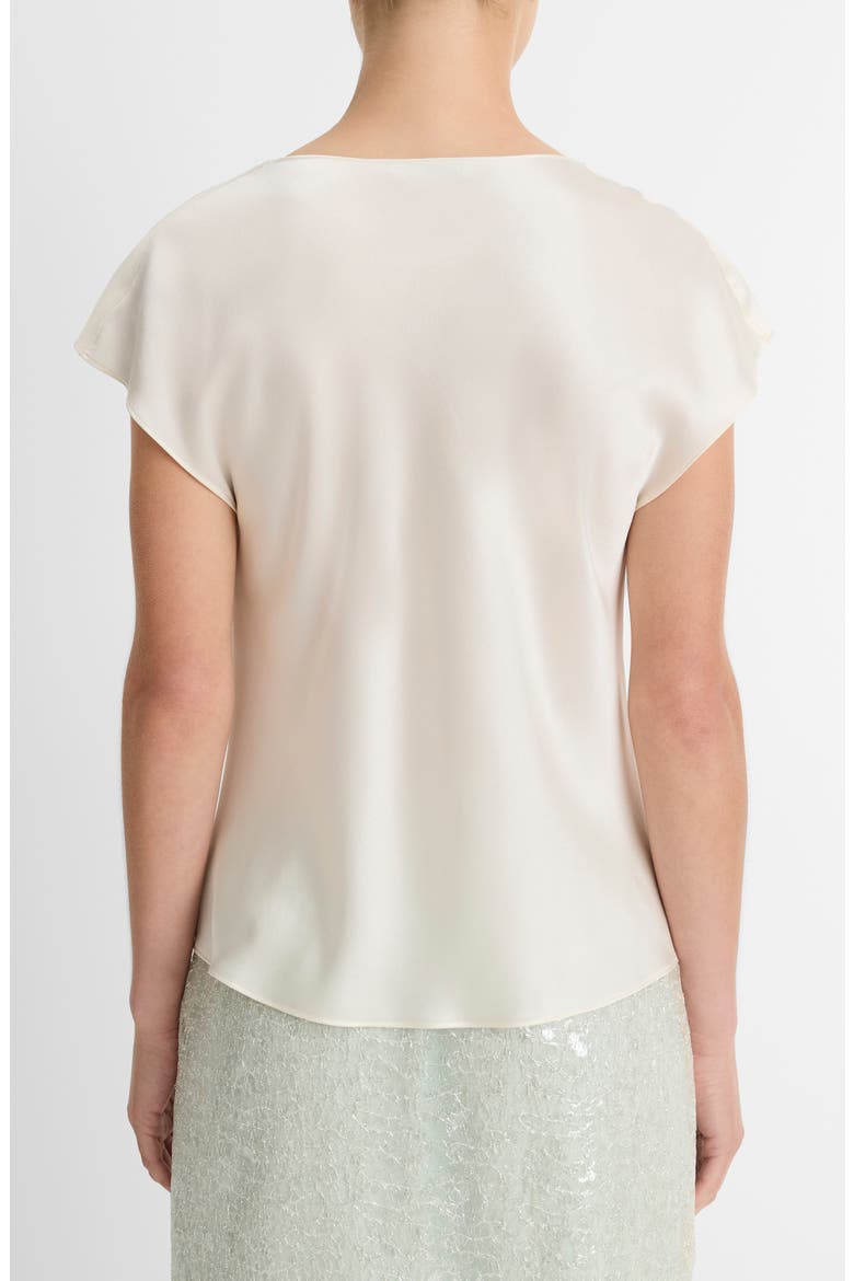 Cowl Neck Silk Blouse, Alternate, color, OFF WHITE