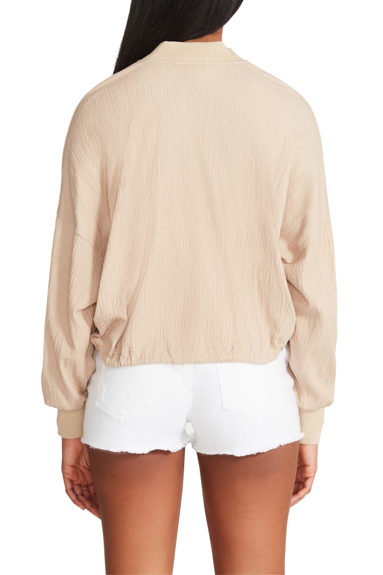 Novelty Fast Car Crop Bomber Jacket, Alternate, color, LIGHT TAN