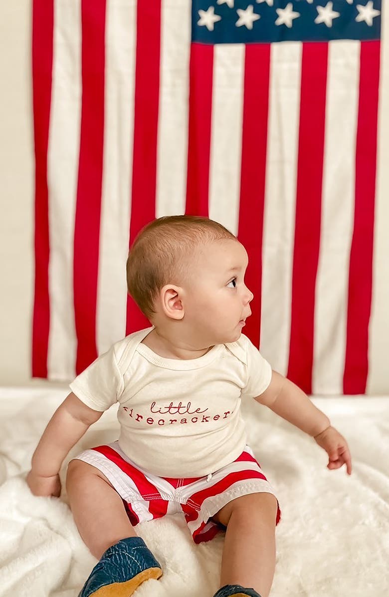 Tenth & Pine Lil Firecracker Organic Cotton Bodysuit, Alternate, color, 