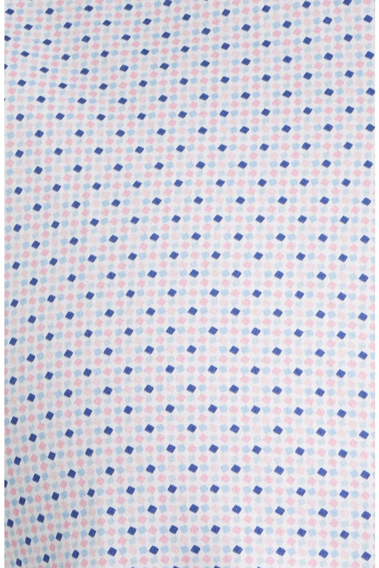 Logan Print Button-Up Shirt, Alternate, color, PINK/ NAVY MICRO DIAMOND