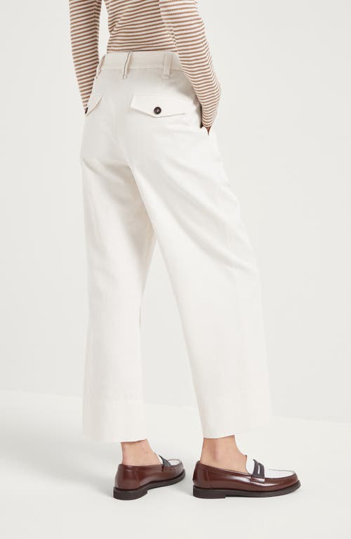 Brunello Cucinelli Cropped Chino Trousers In Panama