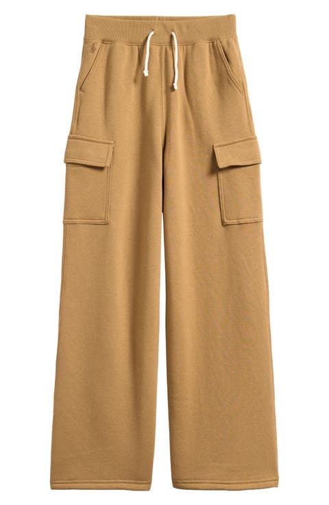 Kids' Wide Leg Fleece Cargo Sweatpants