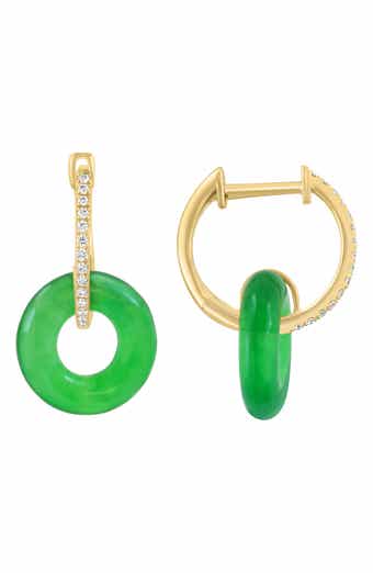 Jade & Diamond Earrings