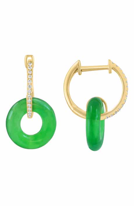 EFFY Jade & Diamond Earrings