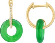 EFFY Jade & Diamond Earrings