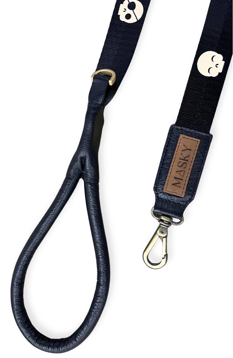 Masky Skull Leash, Alternate, color, Black