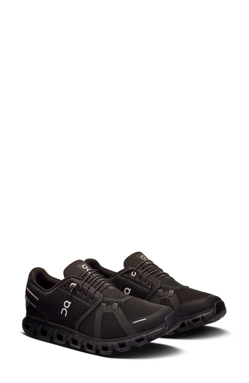 On Cloud 6 Running Sneaker In Black/black
