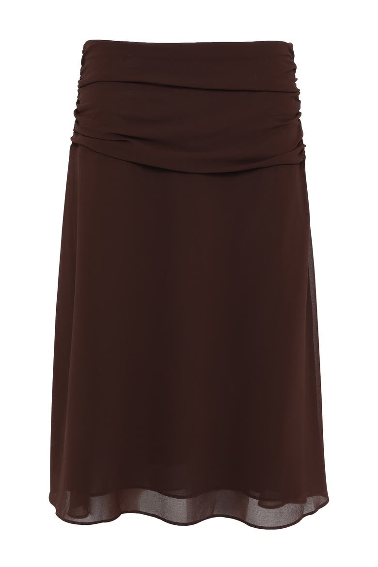 Margot Midi Skirt, Alternate, color, Chocolate