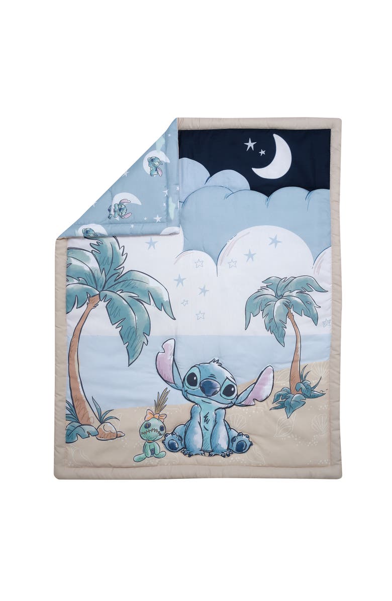 Bedtime Originals Disney Baby Stitch 3-Piece Nursery Crib Bedding Set, Alternate, color, Blue