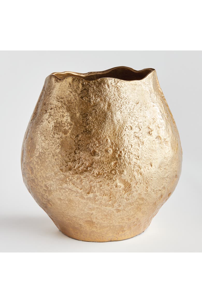 Harlin Short Vase, Alternate, color, Gold