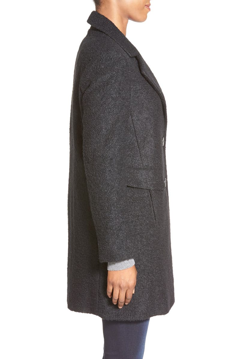 DKNY Bouclé Reefer Coat, Alternate, color, 
