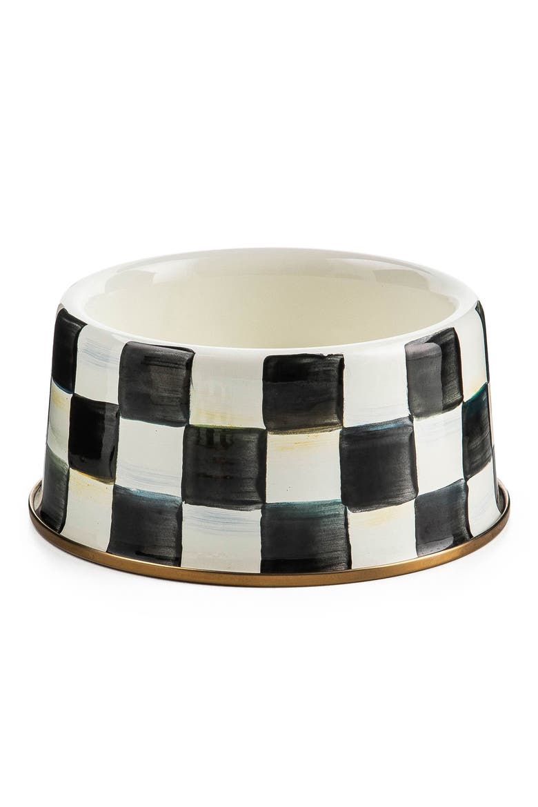 Medium Courtly Check Pet Dish, Main, color, COURTLY