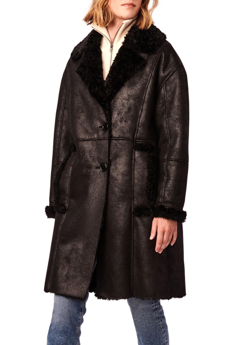 Bernardo Oversize Faux Fur Coat, Main, color, 