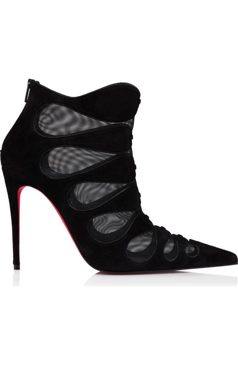 Christian Louboutin Circus Max Pointed Toe Bootie, Alternate, color, B439 Black/ Lin Black