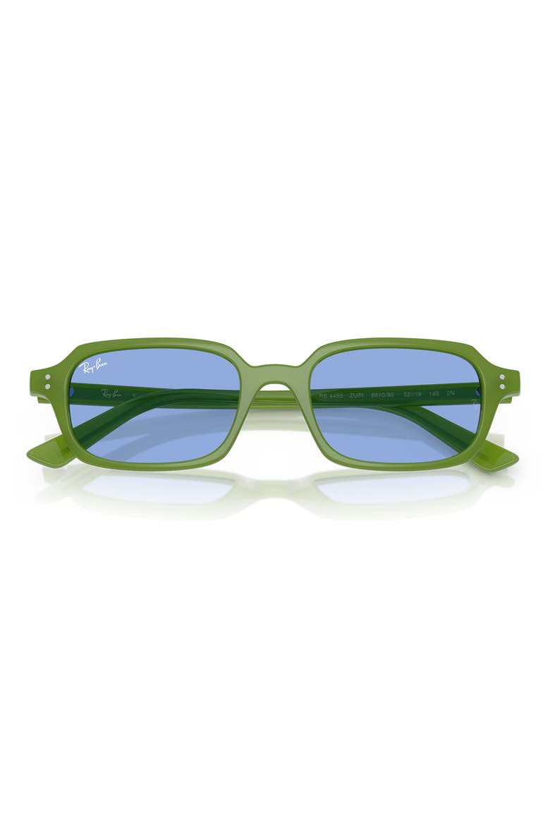 Zuri 52mm Rectangle Sunglasses, Alternate, color, CLOUDY JUNGLE GREEN BLUE