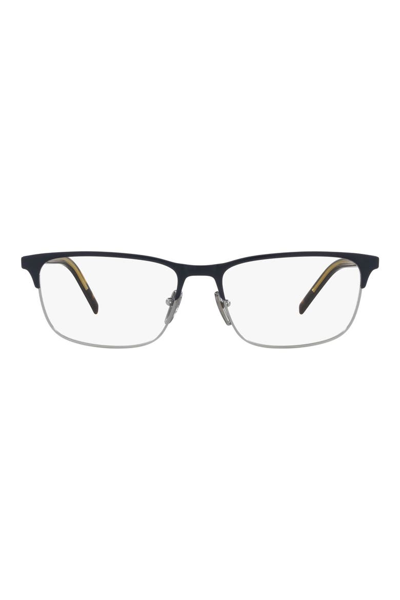 57mm Rectangle optical glasses, Main, color, GUNMETAL