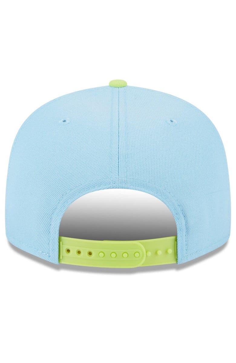 New Era Men's New Era Light Blue/Neon Green New York Yankees Spring Basic Two-Tone 9FIFTY Snapback Hat, Alternate, color, 