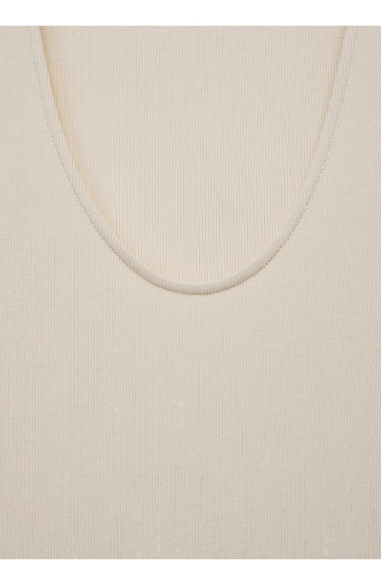 MANGO Valvi Mixed Media Maxi Dress, Alternate, color, Ecru