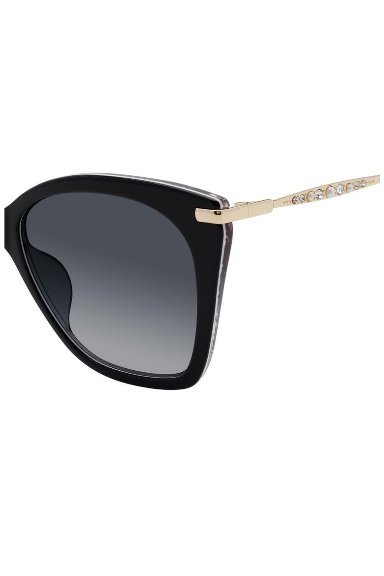 56mm Gradient Cat Eye Sunglasses, Alternate, color, PATTERN BLACK WHITE