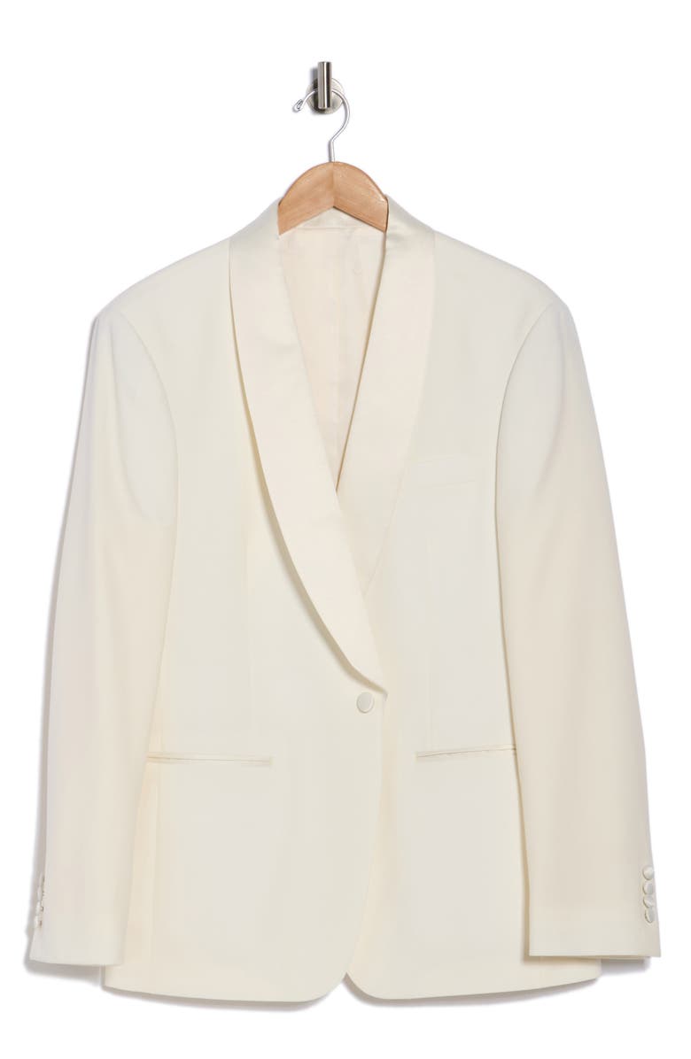 Tommy Hilfiger Satin Shawl Collar Tuxedo Jacket, Alternate, color, White Solid