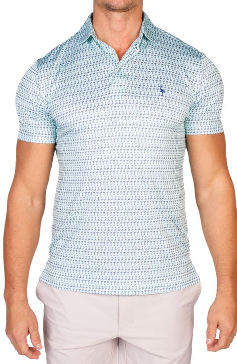 Martini Glasses Performance Golf Polo