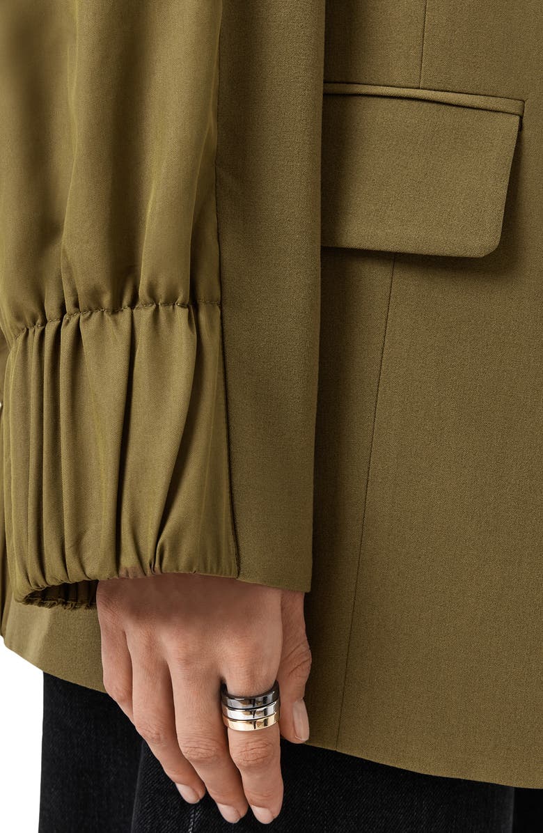 AllSaints Alassett Oversize Blazer, Alternate, color, Fango Green