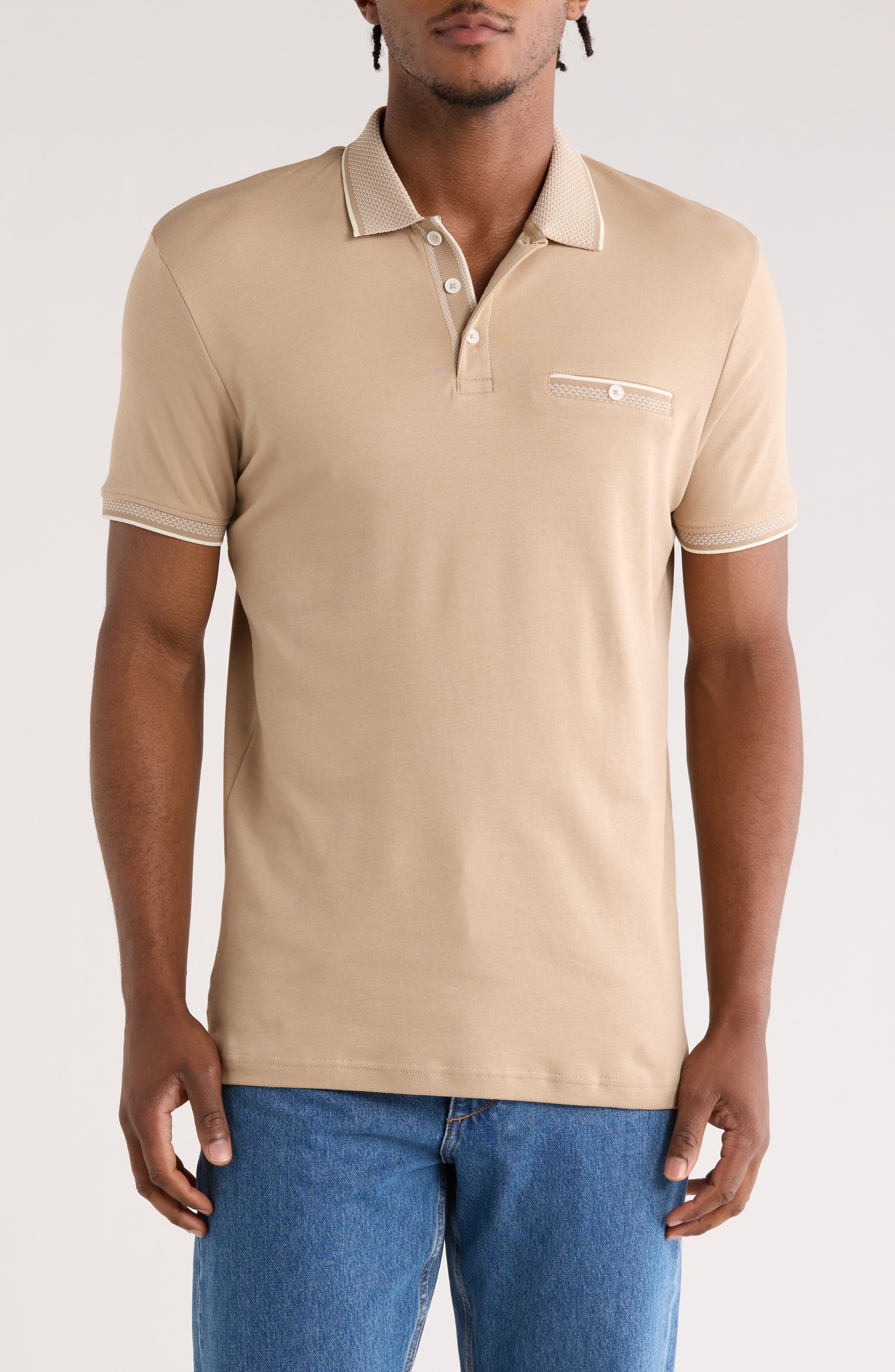 Cactus Man Short Sleeve Cotton Polo