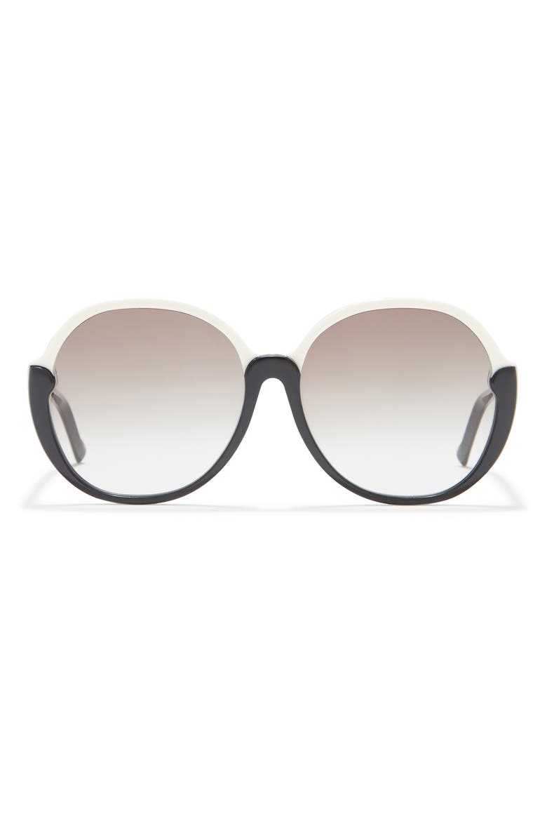 59mm Joliette Round Sunglasses, Main, color, BLACK / CHARCOAL GRAD